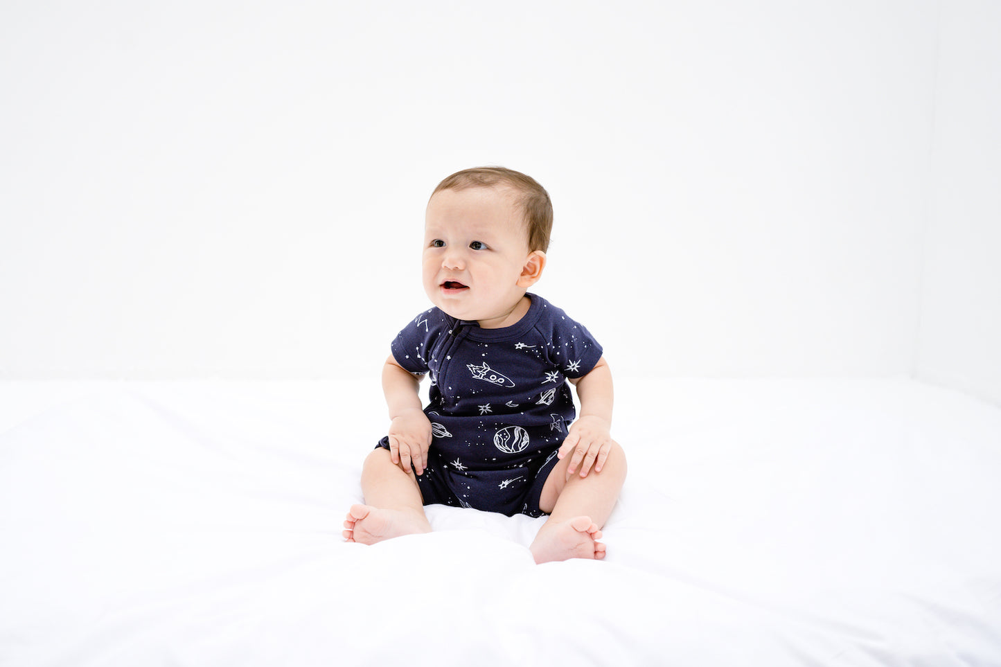 Midnight Sky Zip Baby Romper