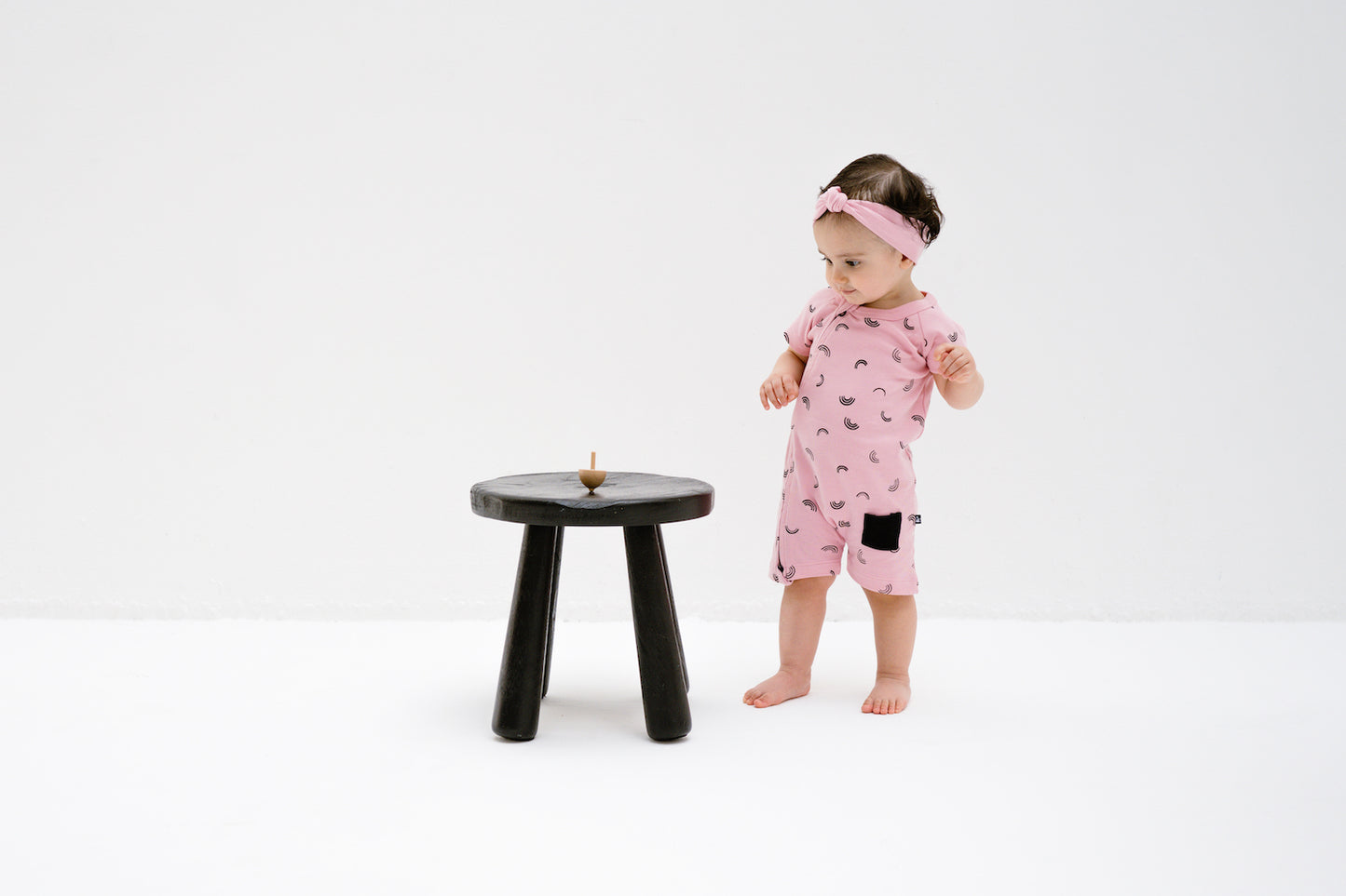 Rosy Rainbow Zip Baby Romper