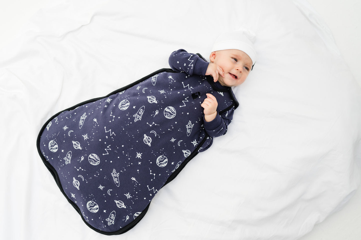 Midnight Sky Zip Baby Sleepsuit