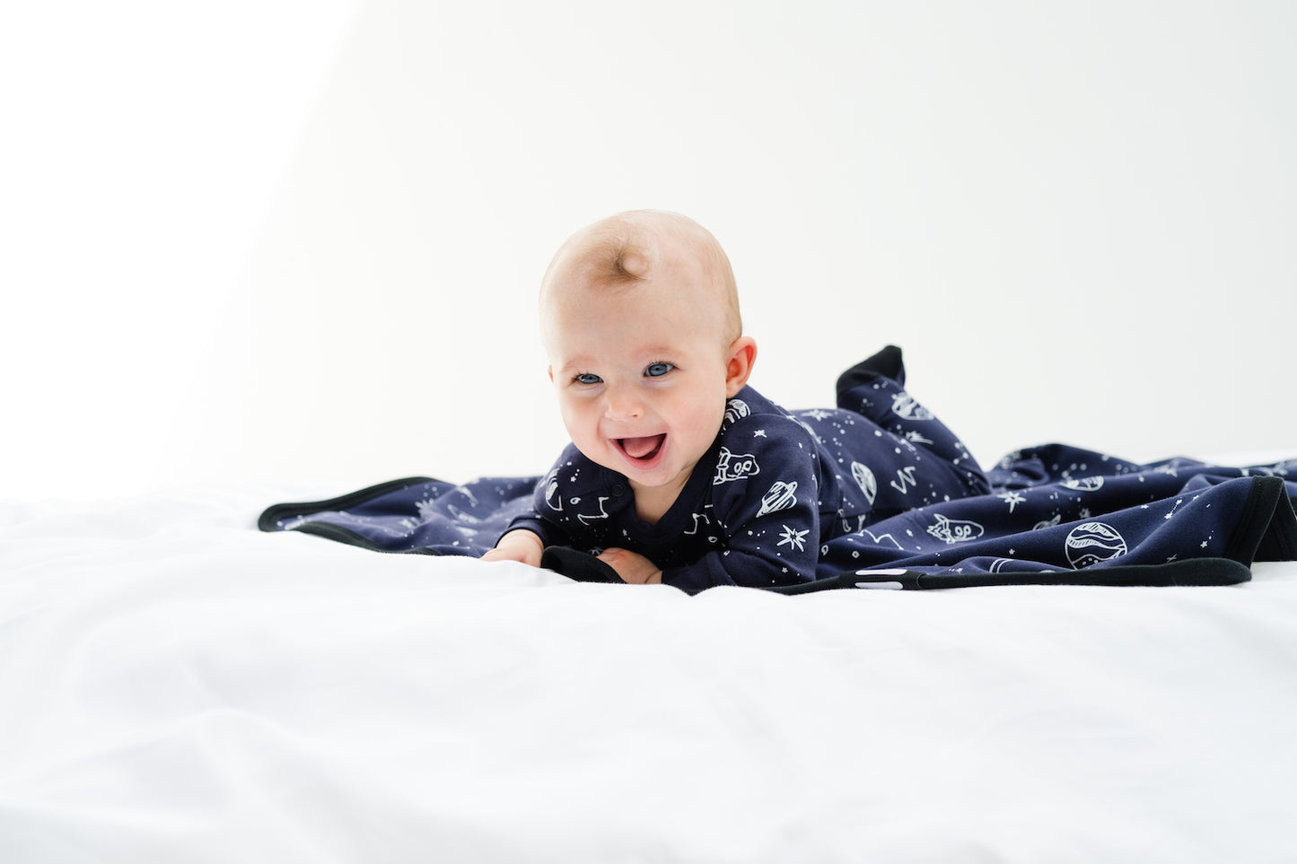Midnight Sky Zip Baby Sleepsuit