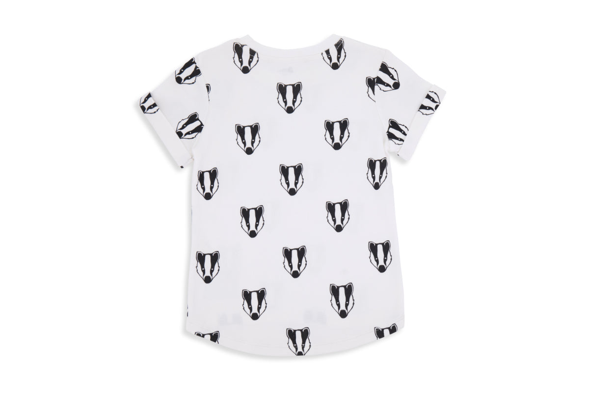 Snowy Badger Child and Toddler T-shirt - Beck & Doodle