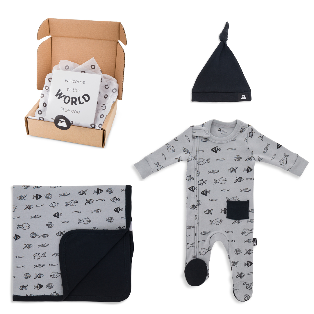 Welcome Baby Essentials Gift Box - Dusky Fish