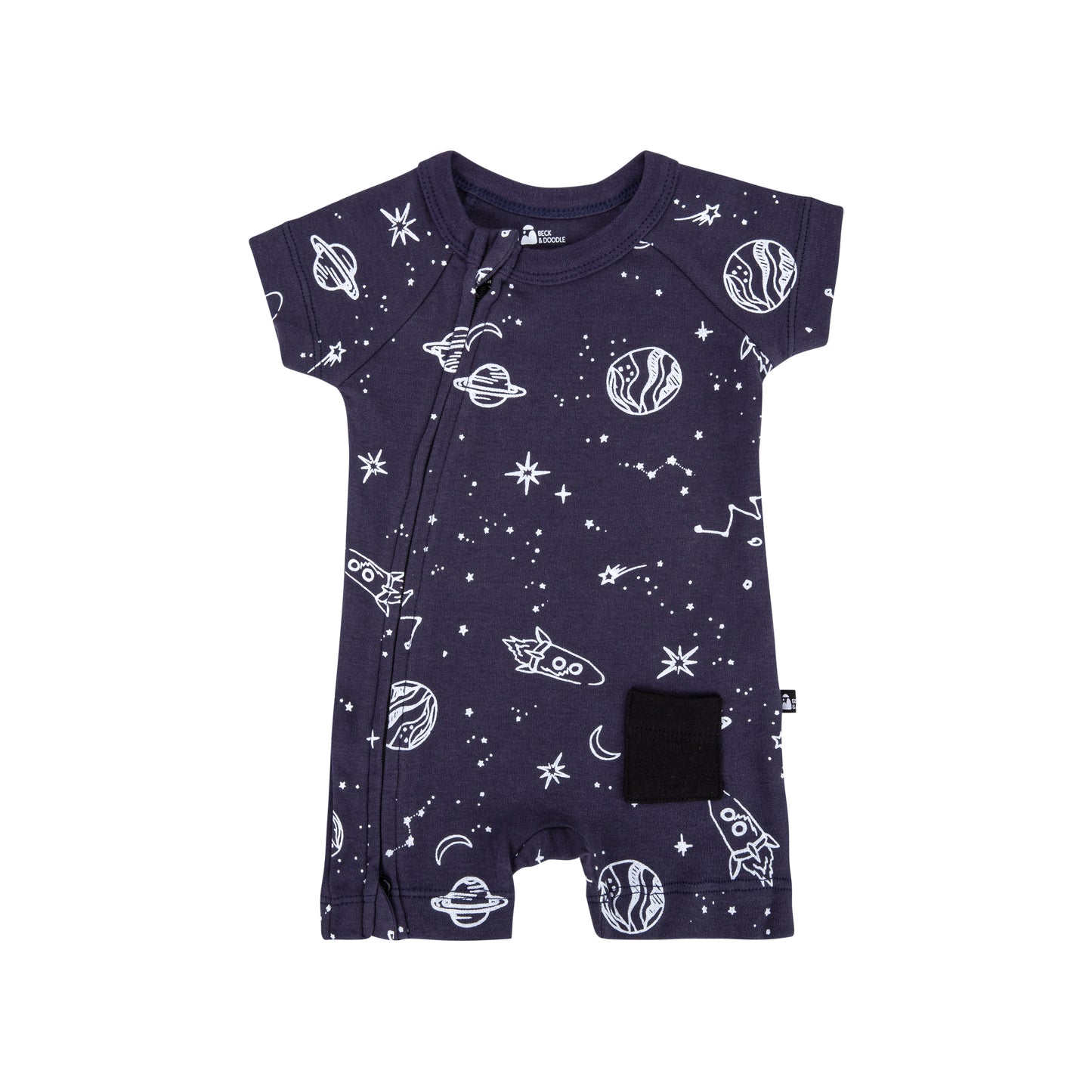 Midnight Sky Zip Baby Romper