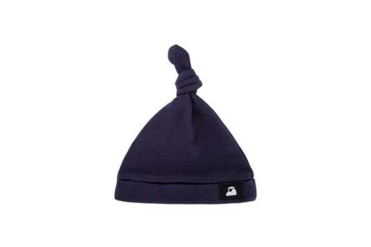 Midnight Top Knot Baby Hat