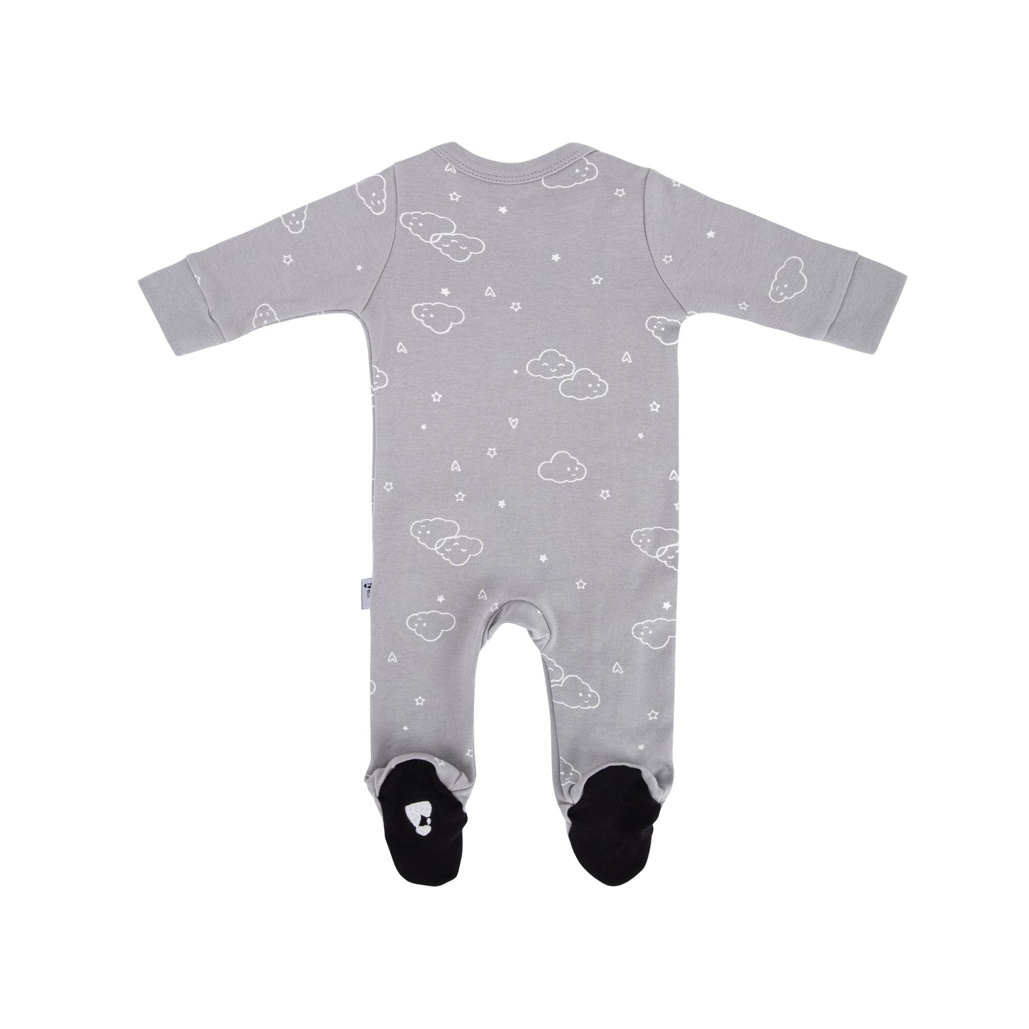 Dusky Cloud Zip Baby Sleepsuit