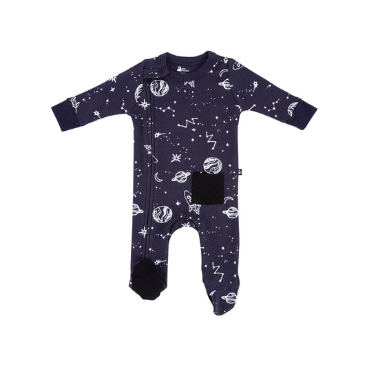 Midnight Sky Zip Baby Sleepsuit