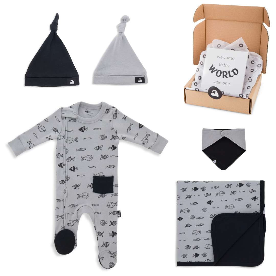 Welcome Baby Deluxe Gift Box - Dusky Fish