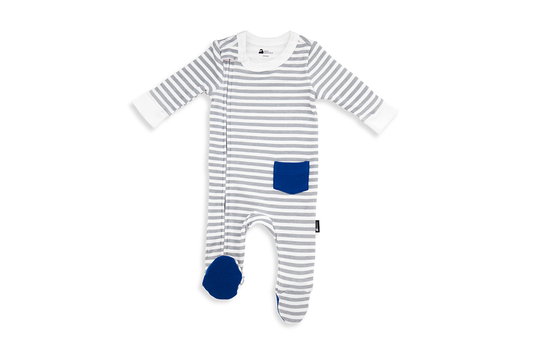 Dusky Bandit Zip Baby Sleepsuit - Beck & Doodle