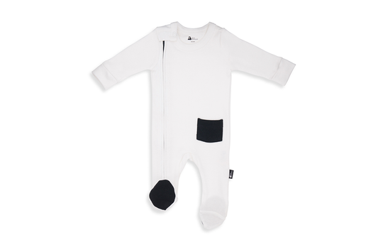 Pearly Bandit Zip Baby Sleepsuit - Beck & Doodle