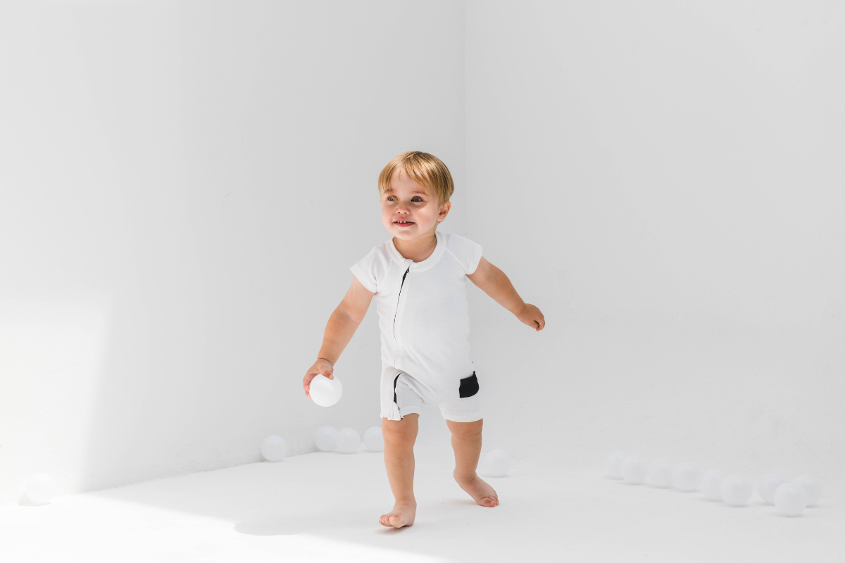 Pearly Bandit Zip Baby Romper - Beck & Doodle