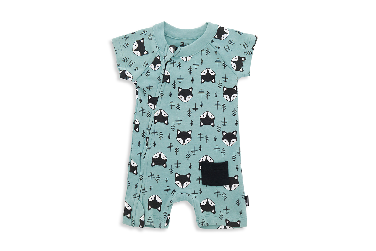 Sagey Fox Zip Baby Romper - Beck & Doodle