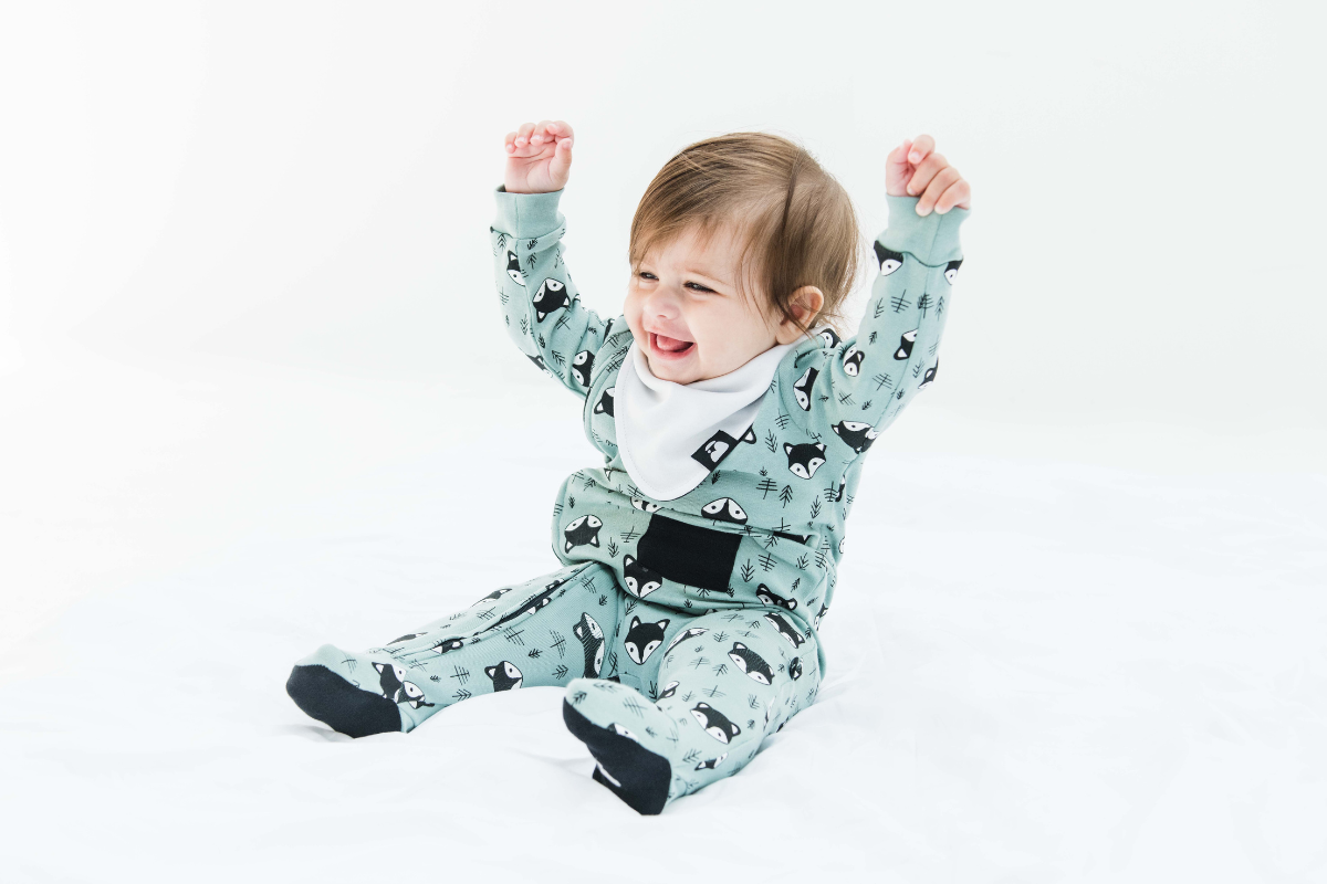 Sagey Fox Zip Baby Sleepsuit - Beck & Doodle