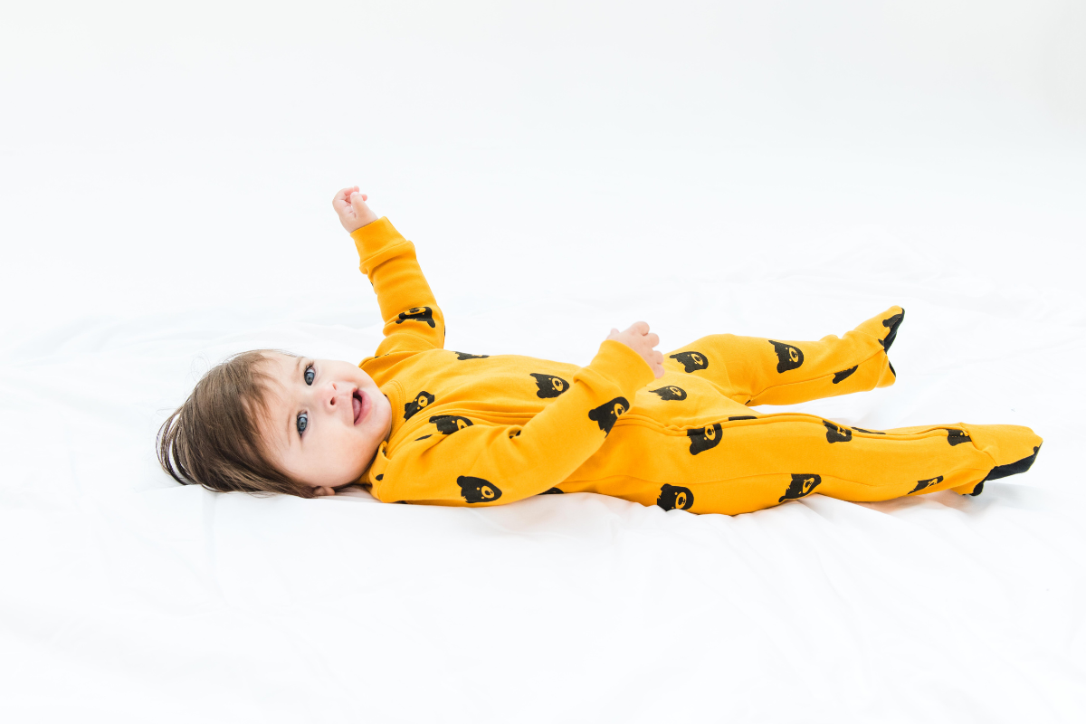 Honey Bear Zip Baby Sleepsuit - Beck & Doodle