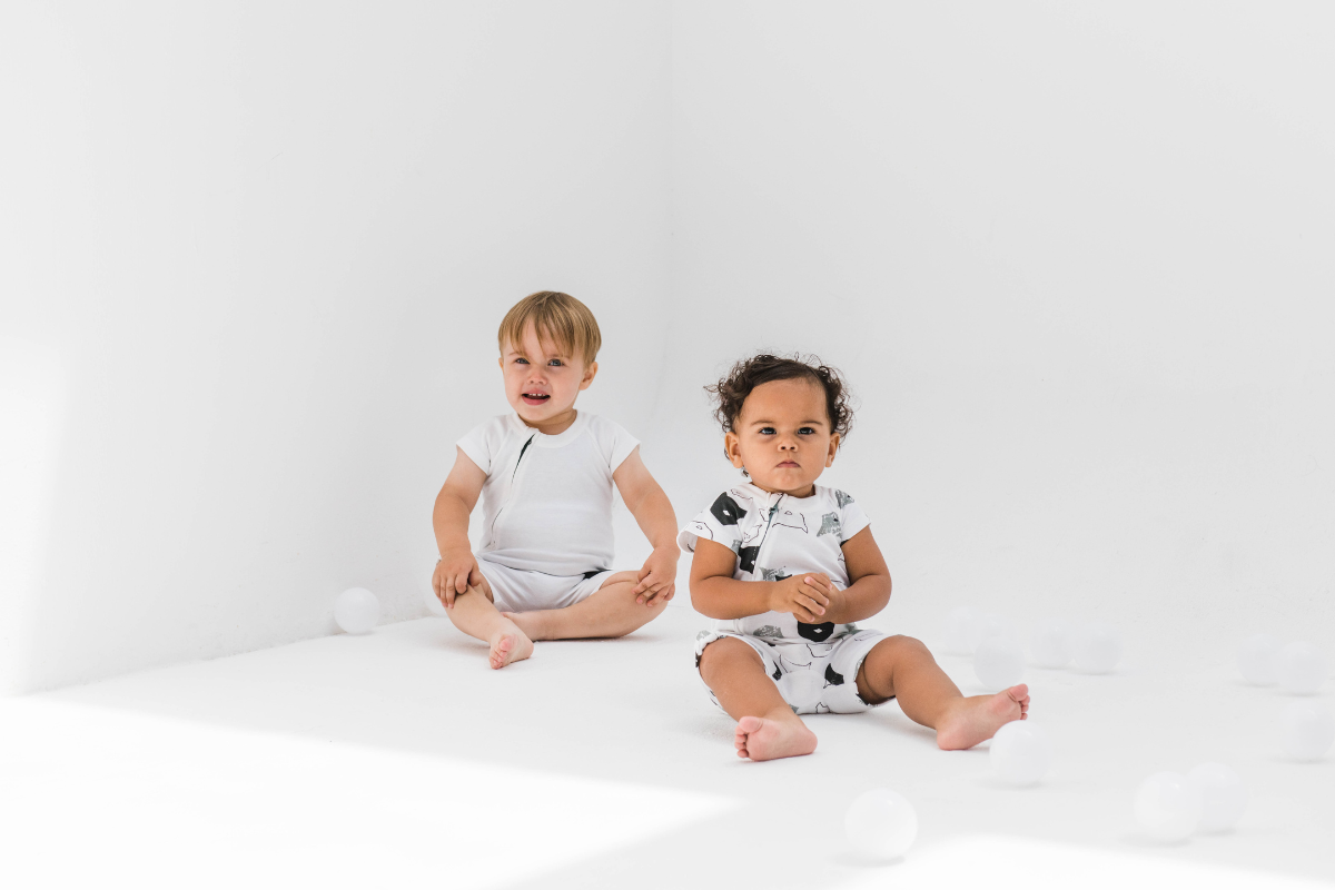 Milky Cat Zip Baby Romper - Beck & Doodle