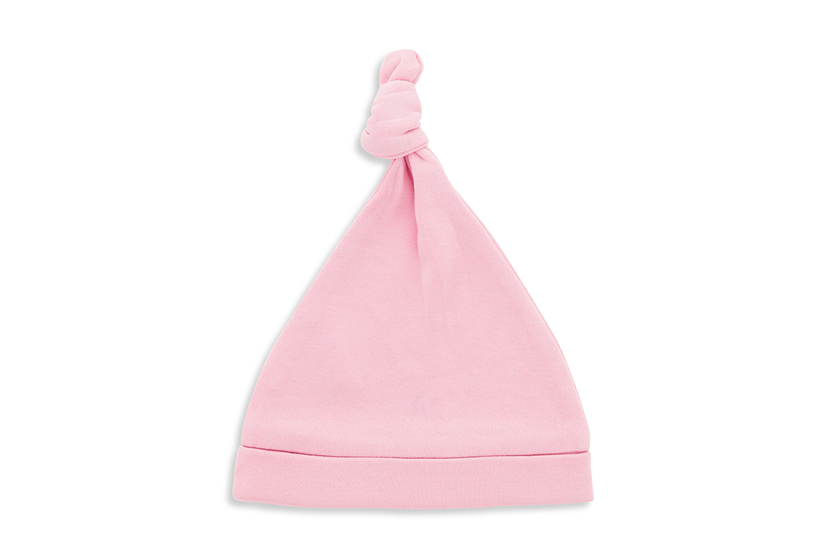 Blush Top Knot Baby Hat - Beck & Doodle