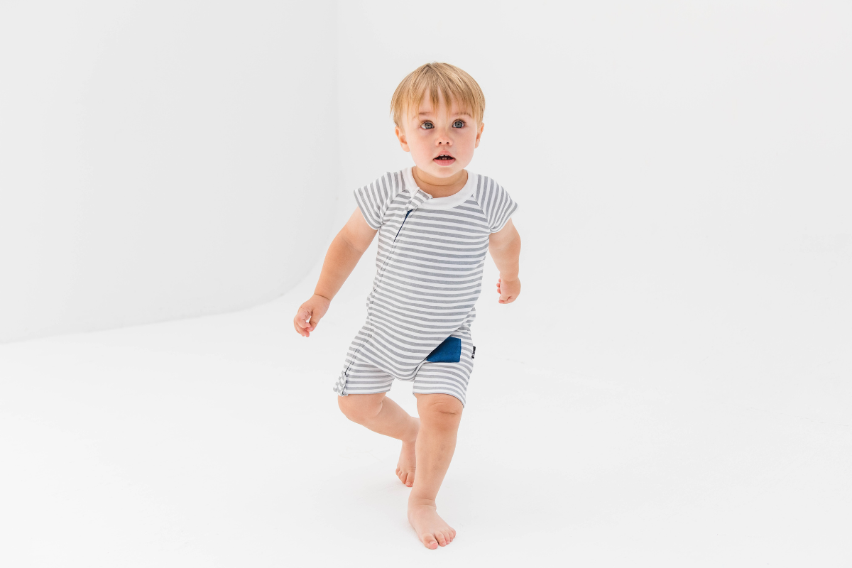 Dusky Bandit Zip Baby Romper - Beck & Doodle